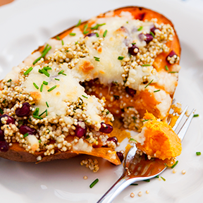 BBQ Stuffed Sweet Potatoes