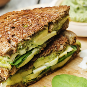 Avocado, Feta and Spinach Sandwich