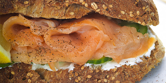 Mediterranean Salmon Sandwich